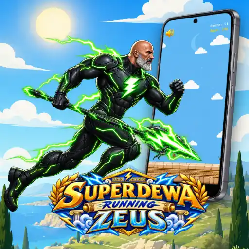 Superdewa: Running Zeus - Zeus berlari melintasi kuil Olympus